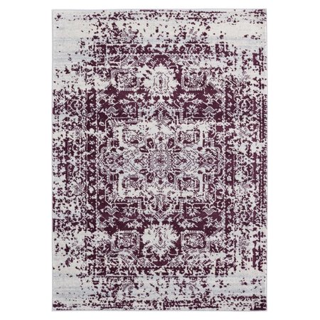 UNITED WEAVERS OF AMERICA 1 ft. 10 in. x 3 ft. Abigail Lileth Wine Rectangle Accent Rug 713 20338 24